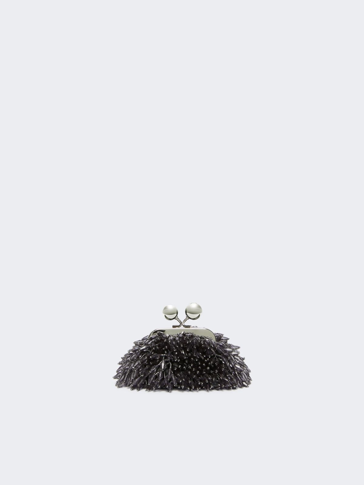 Mini Pasticcino Bag in satin with rhinestones - BLACK - Weekend - 3