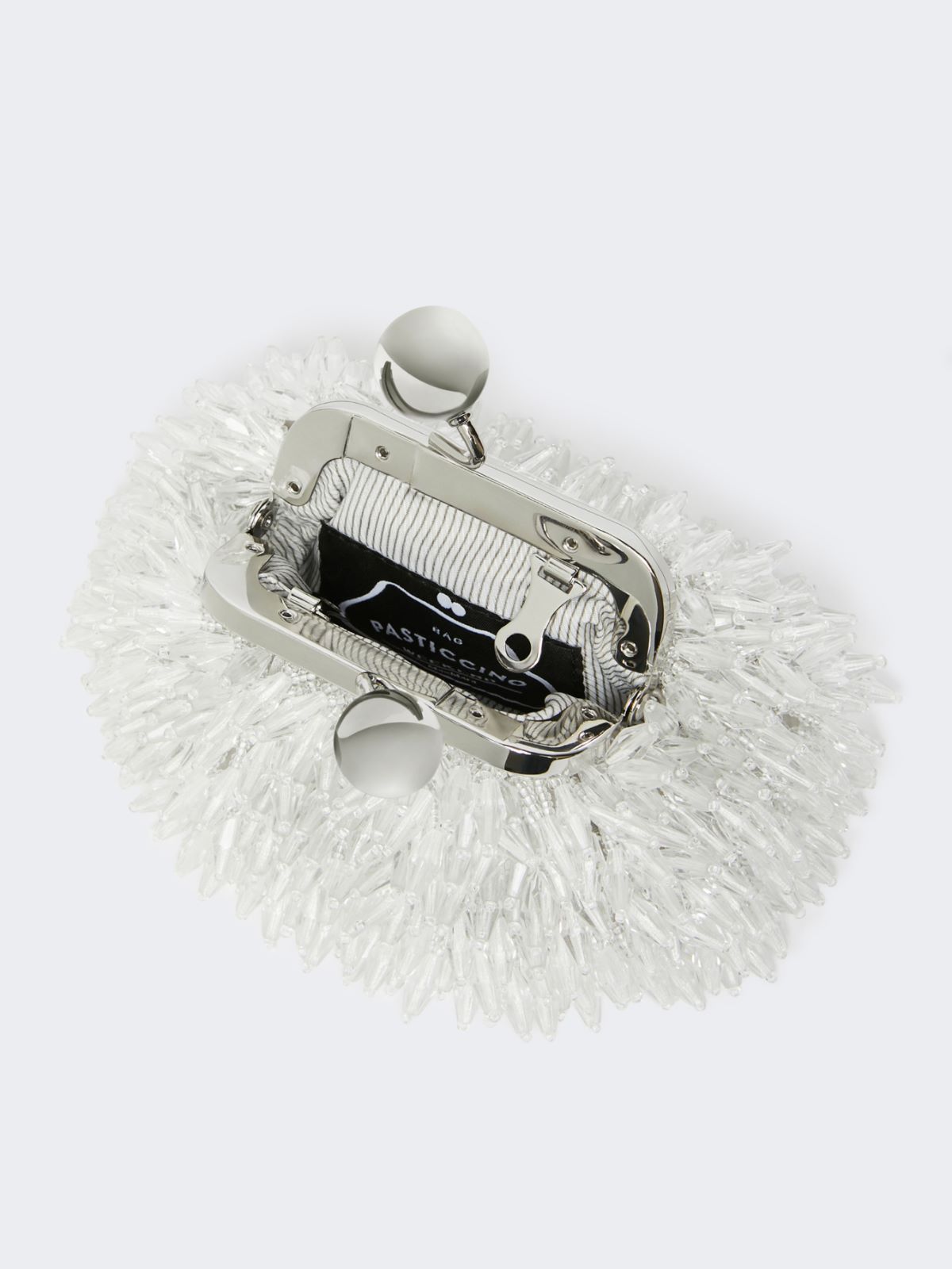 Pasticcino Bag nano in raso con strass - BIANCO OTTICO - Weekend - 6