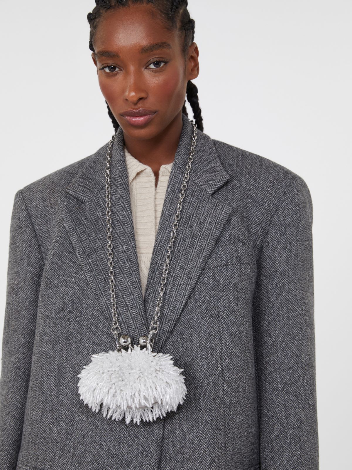 Pasticcino Bag nano in raso con strass - BIANCO OTTICO - Weekend - 7