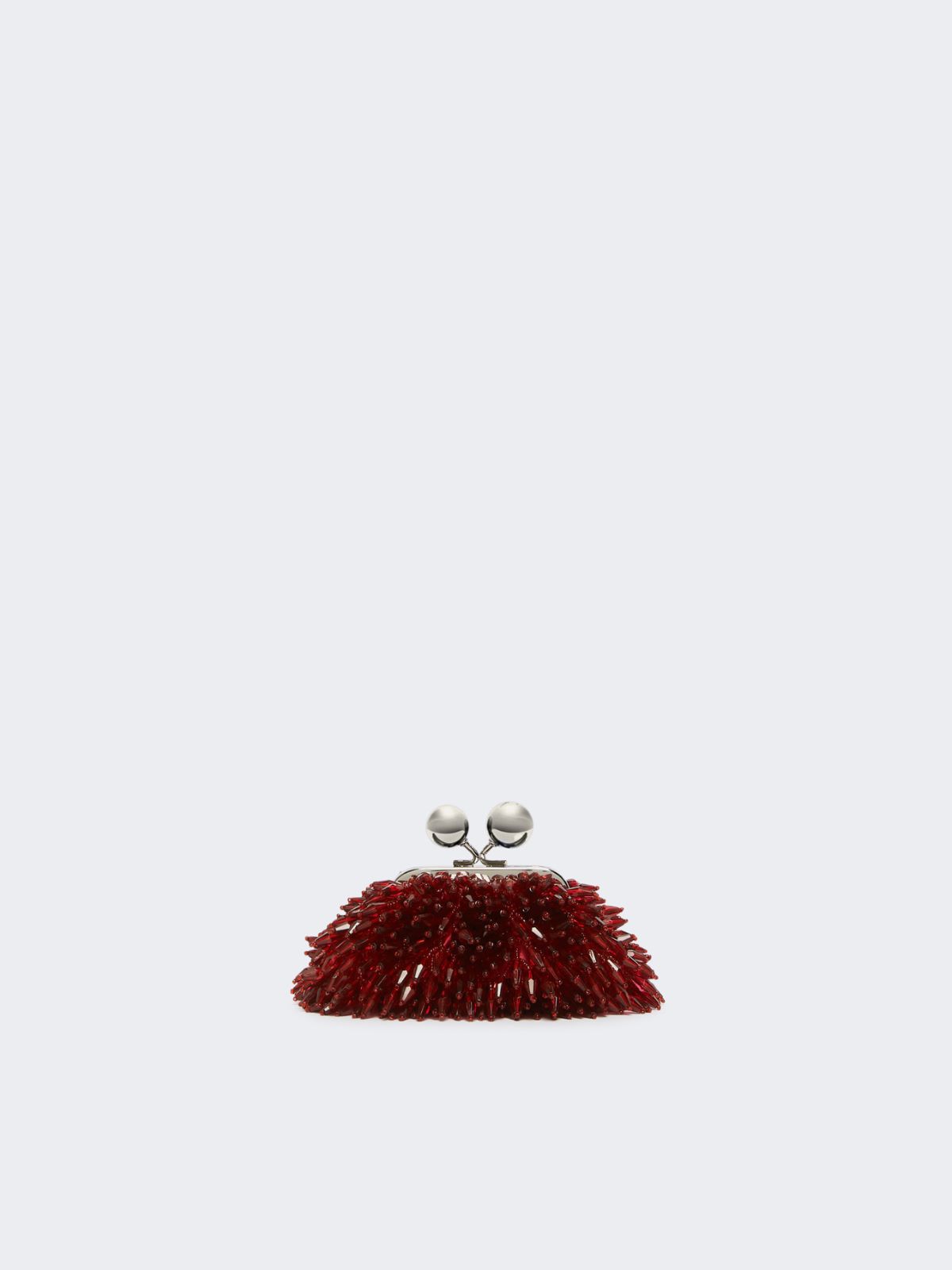Mini Pasticcino Bag in satin with rhinestones - RED - Weekend - 3