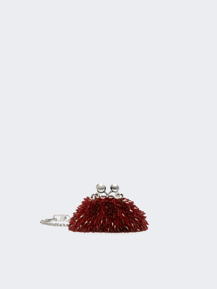 Mini Pasticcino Bag in satin with rhinestones - RED - Weekend - 2