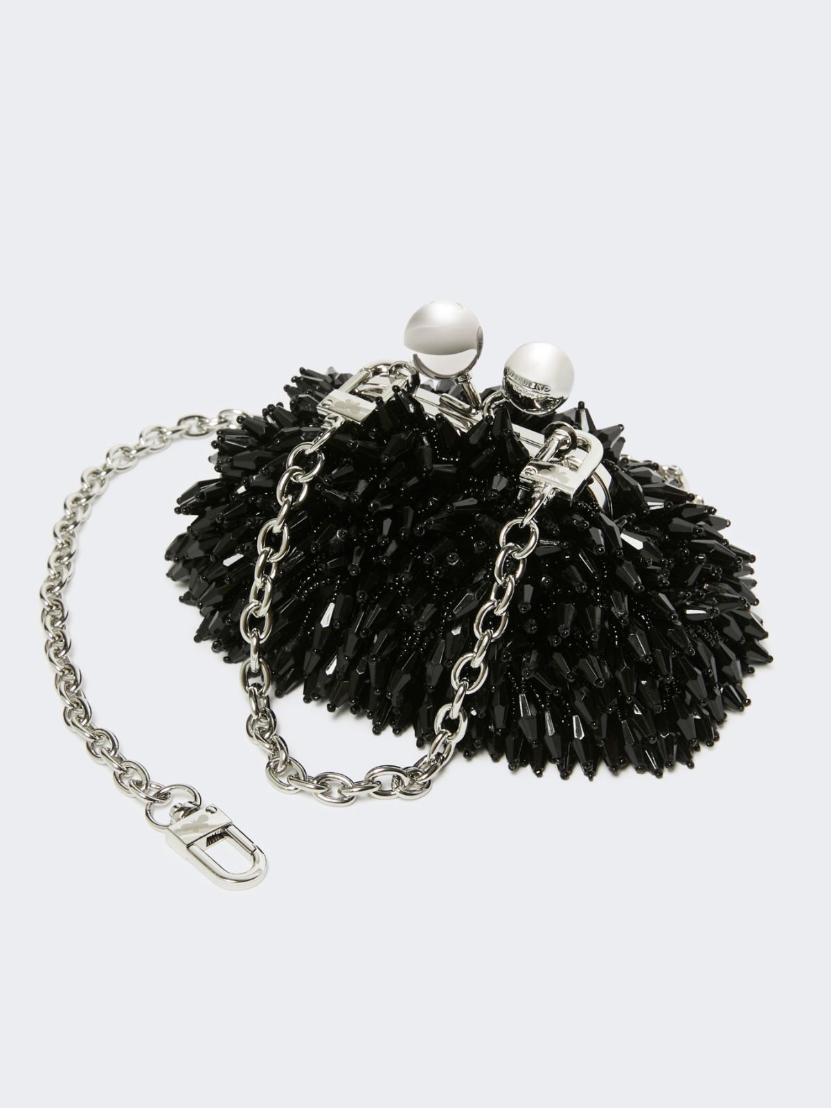 Pasticcino Bag nano in raso con strass - NERO - Weekend - 4