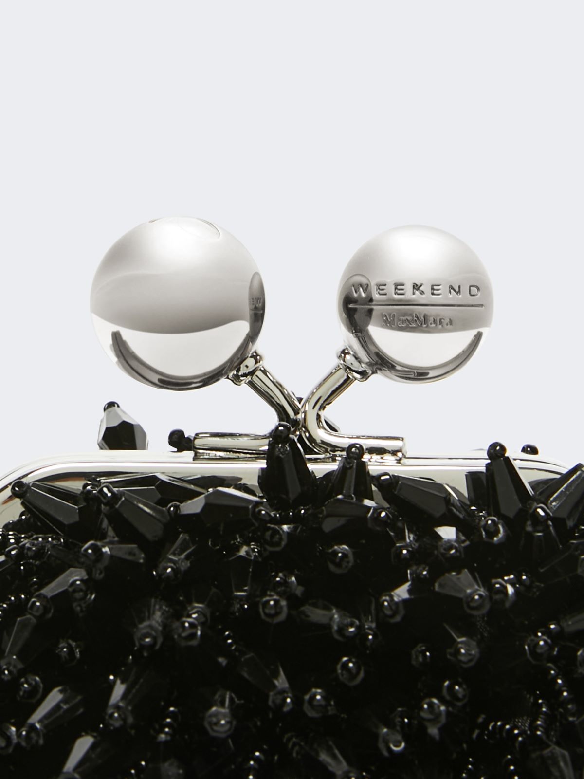 Pasticcino Bag nano in raso con strass - NERO - Weekend - 5