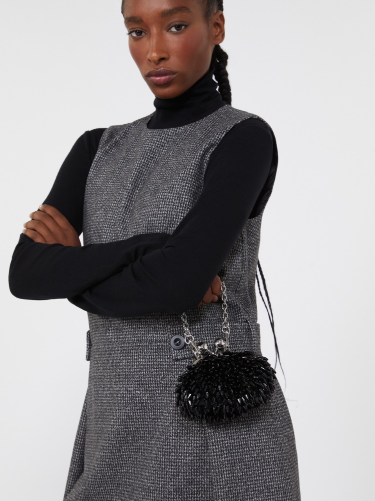 Pasticcino Bag nano in raso con strass - NERO - Weekend - 2