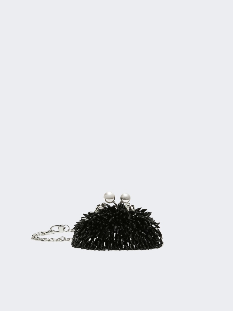 Pasticcino Bag nano in raso con strass - NERO - Weekend
