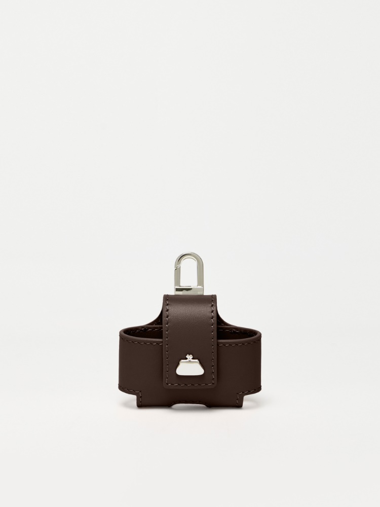 Leather earphone pouch - DARK BROWN - Weekend Max Mara