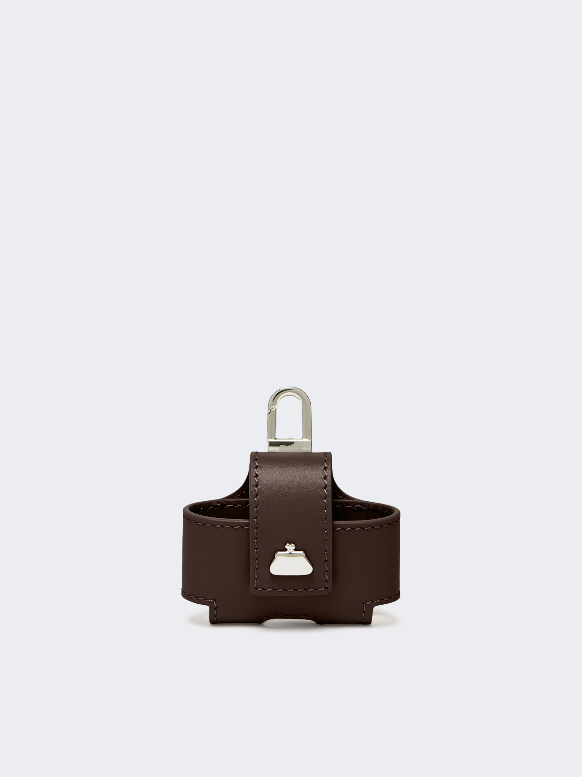 Leather earphone pouch - DARK BROWN - Weekend Max Mara