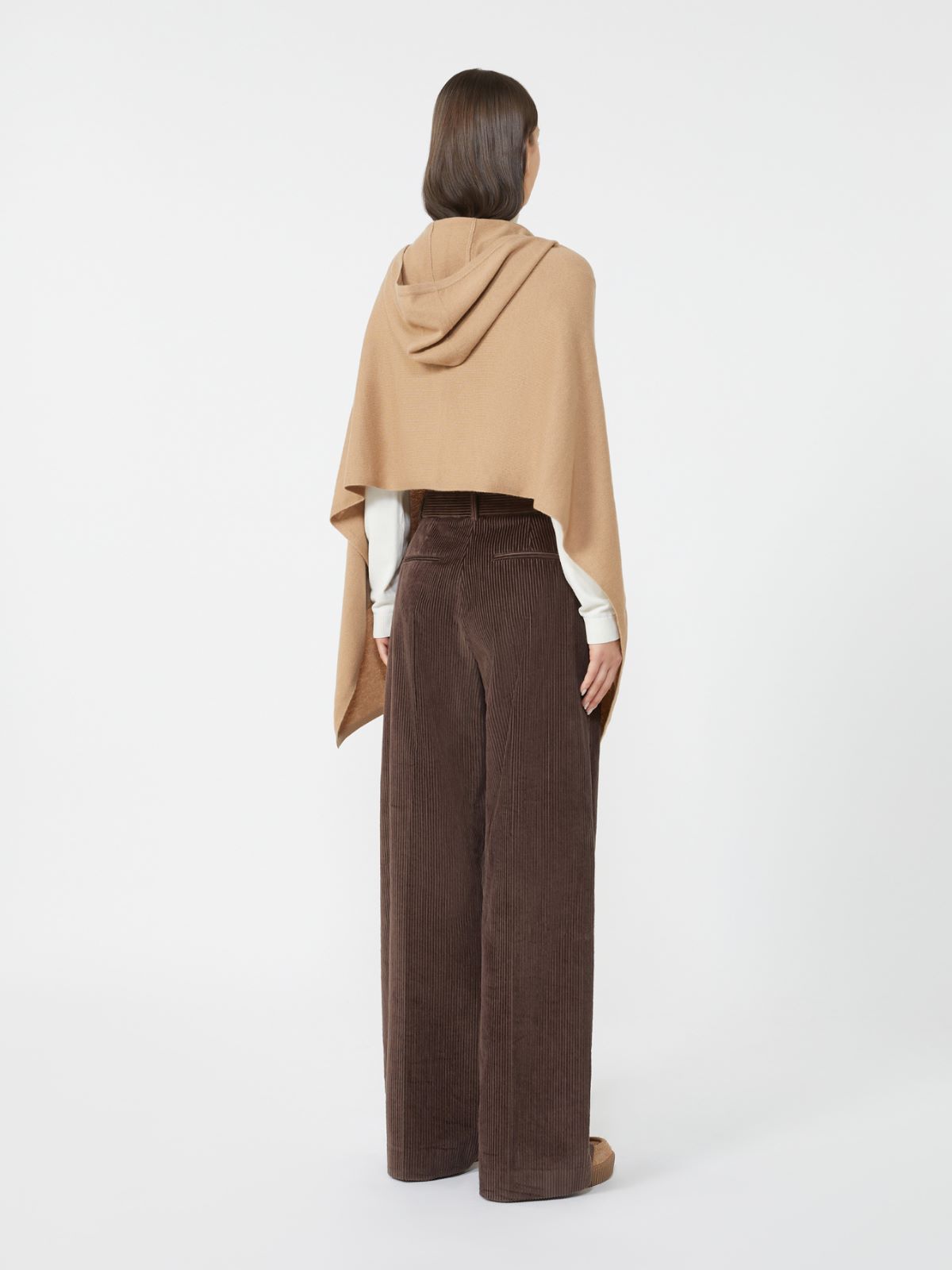 Cashmere hooded shawl - CAMEL - Weekend - 3