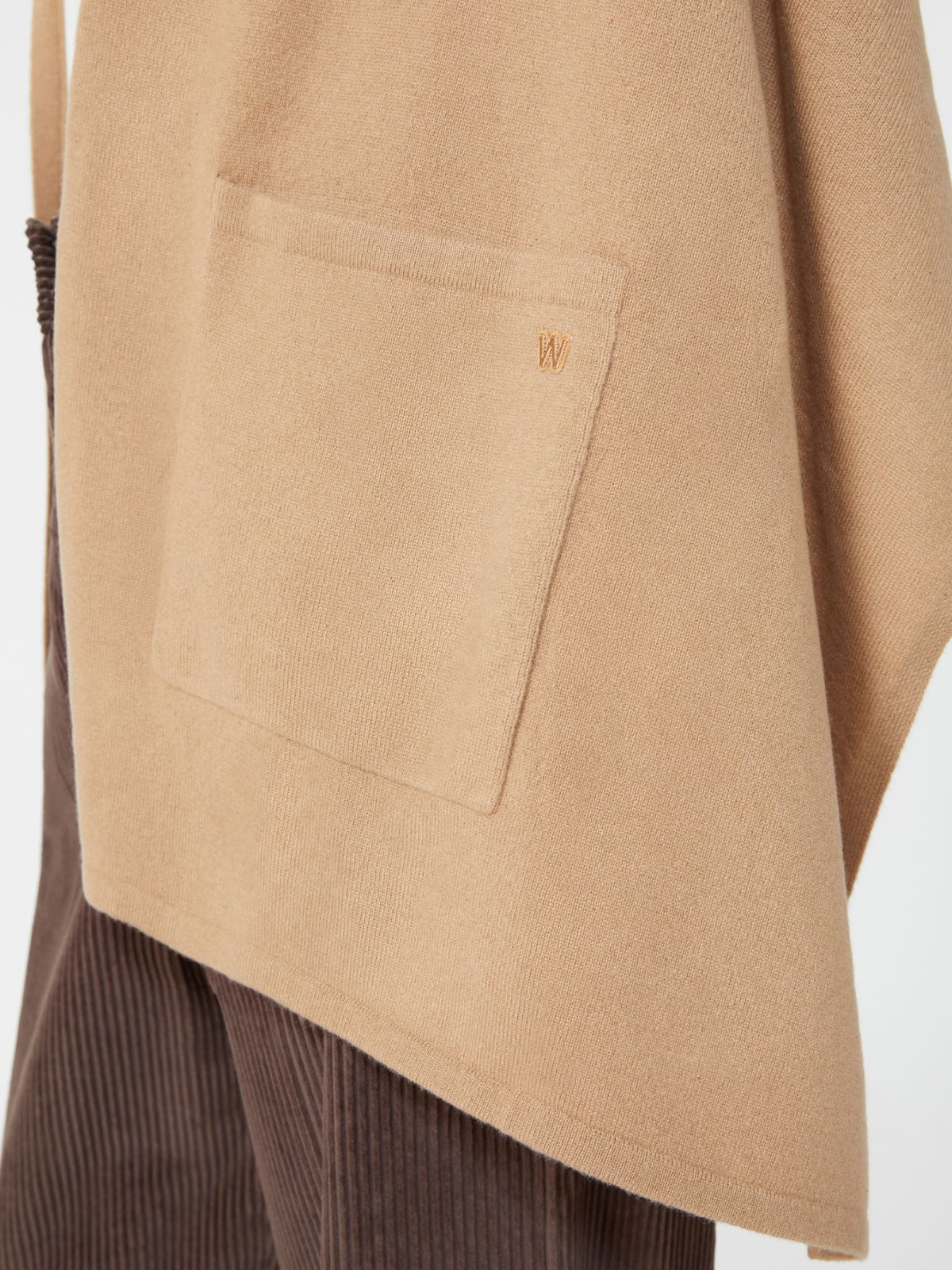 Cashmere hooded shawl - CAMEL - Weekend - 5