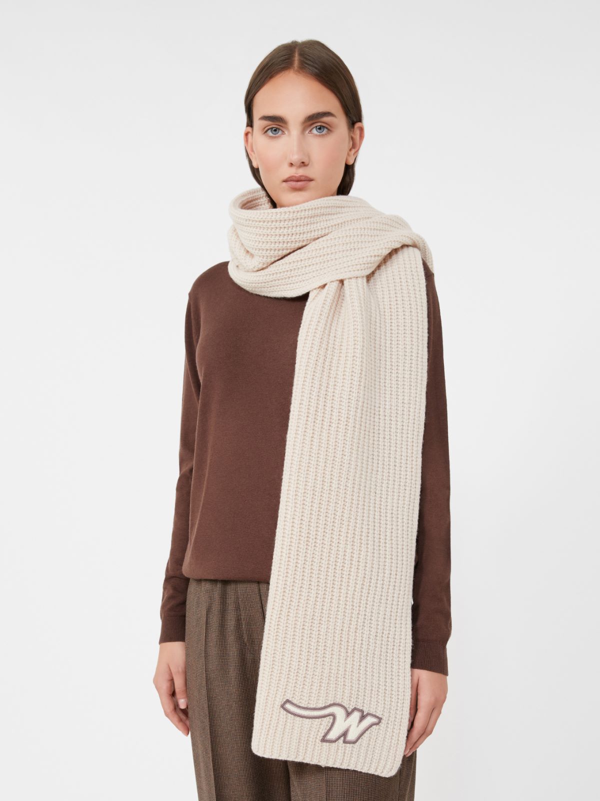 Wool yarn scarf - IVORY - Weekend - 6