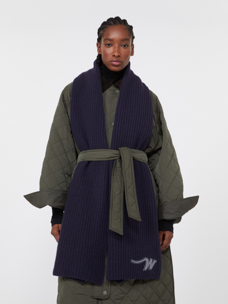 Wool yarn scarf - NAVY - Weekend - 6