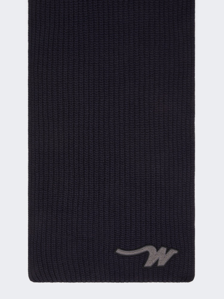 Wool yarn scarf - NAVY - Weekend