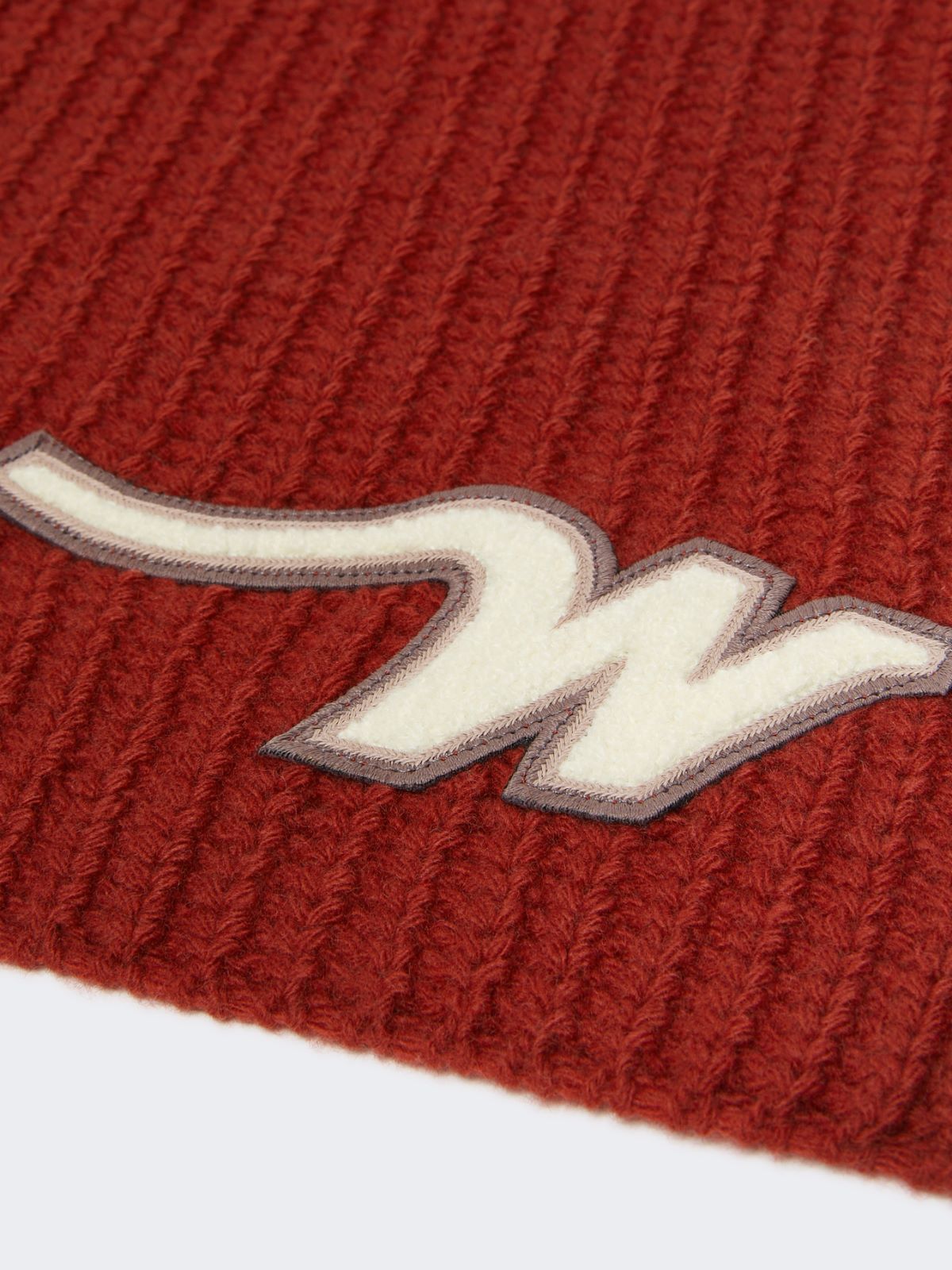 Wool yarn scarf - BERRY RED - Weekend - 3