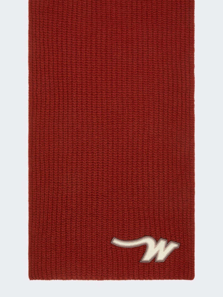 Wool yarn scarf - BERRY RED - Weekend