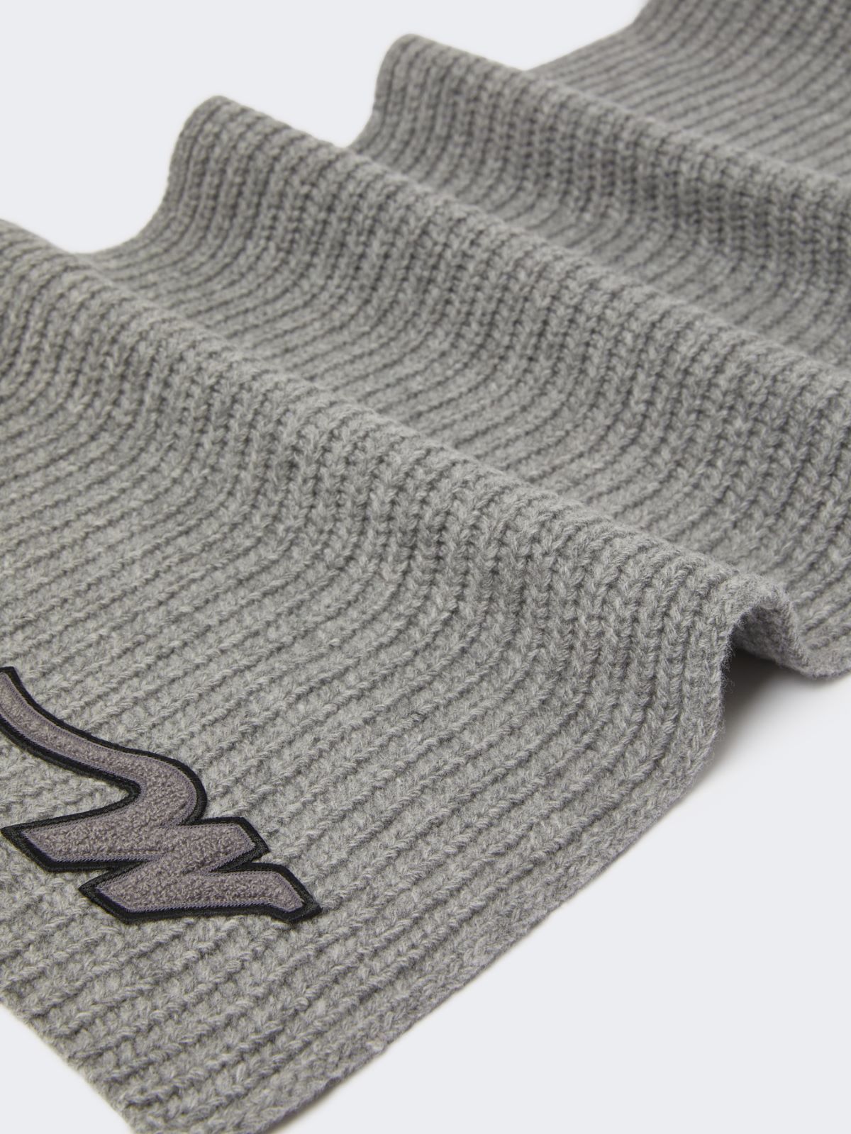 Wool yarn scarf - MEDIUM GREY - Weekend - 2