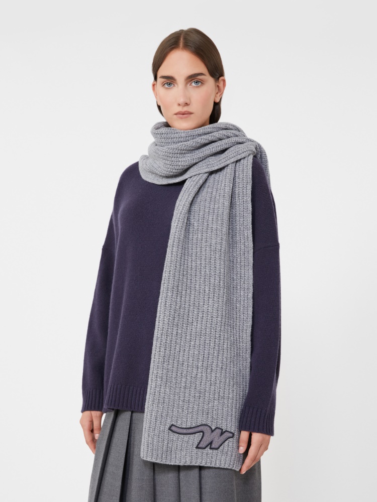 Wool yarn scarf - MEDIUM GREY - Weekend - 2