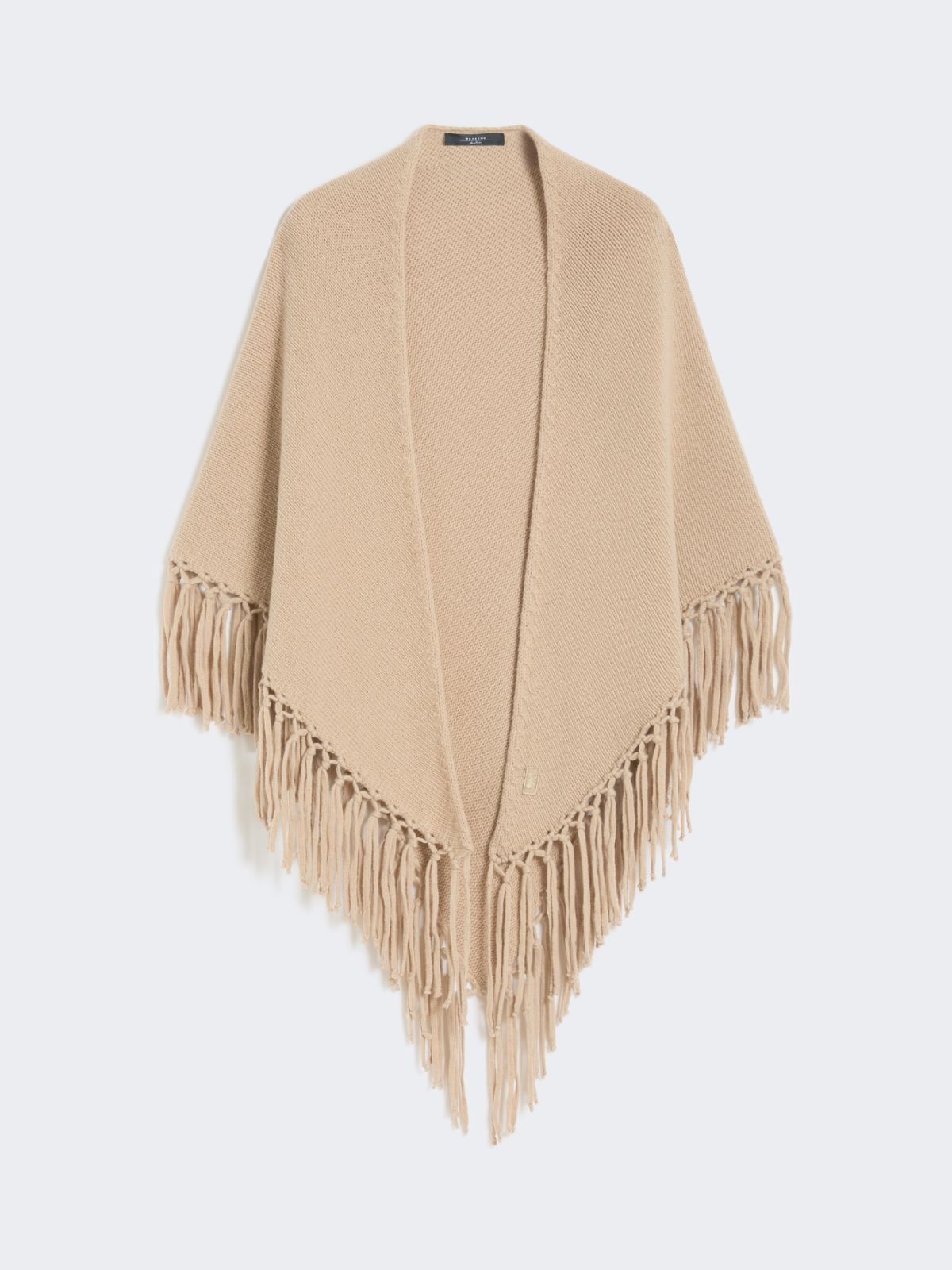 Wool shawl with fringes - CAMEL - Weekend - 5