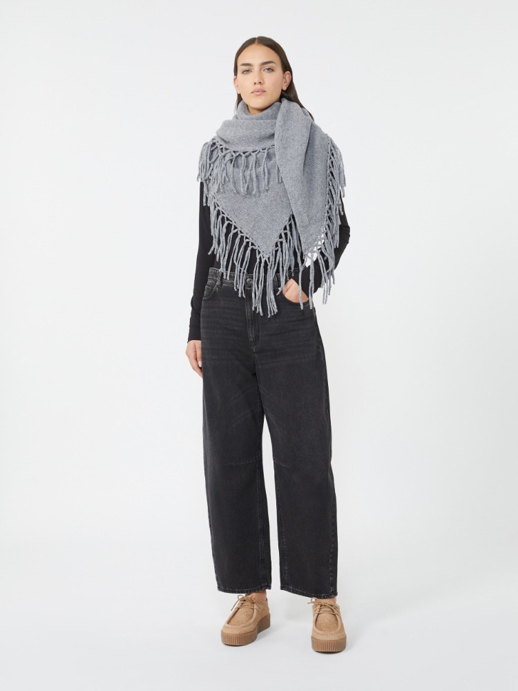 Wool shawl with fringes - Weekend - 2