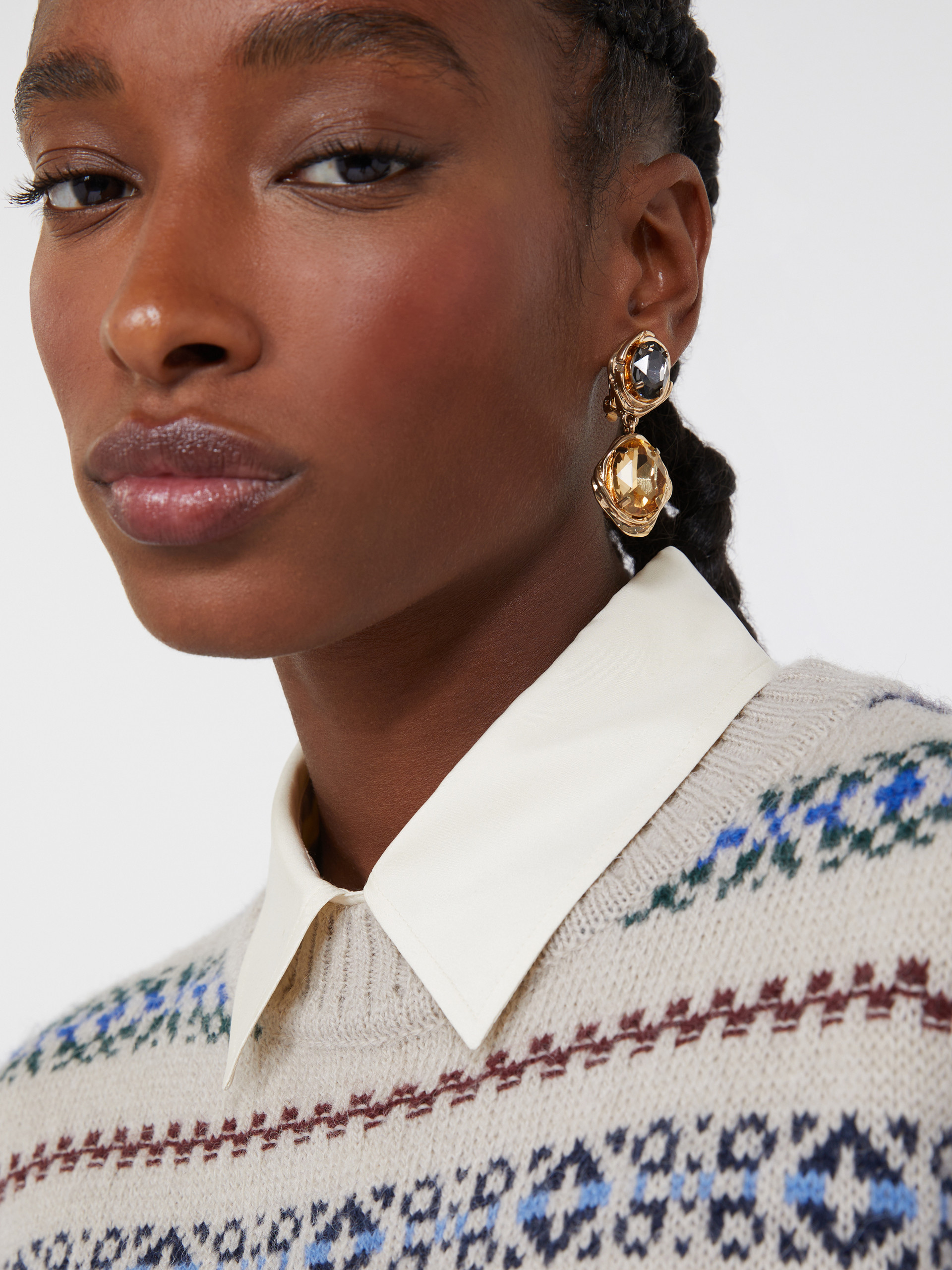 Rhinestone dangle earrings - Weekend Max Mara - 4