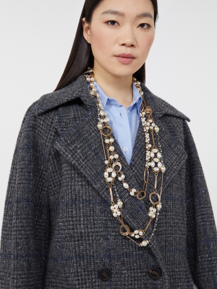 Multistrand necklace with pearls - OPTICAL WHITE - Weekend - 2