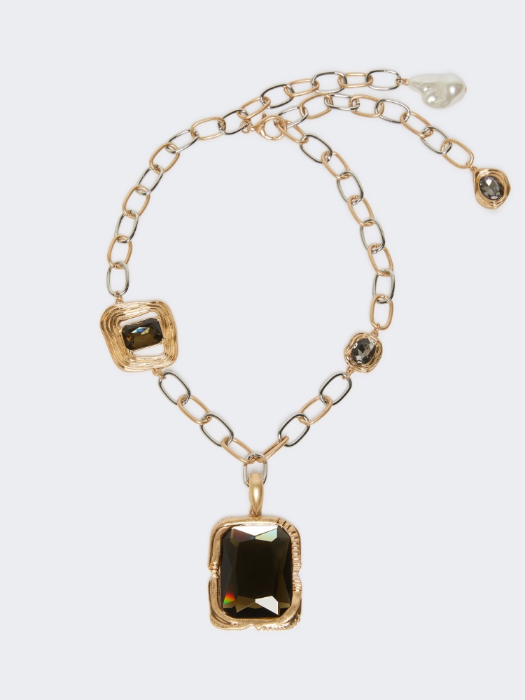 Metal pendant necklace - GOLD - Weekend