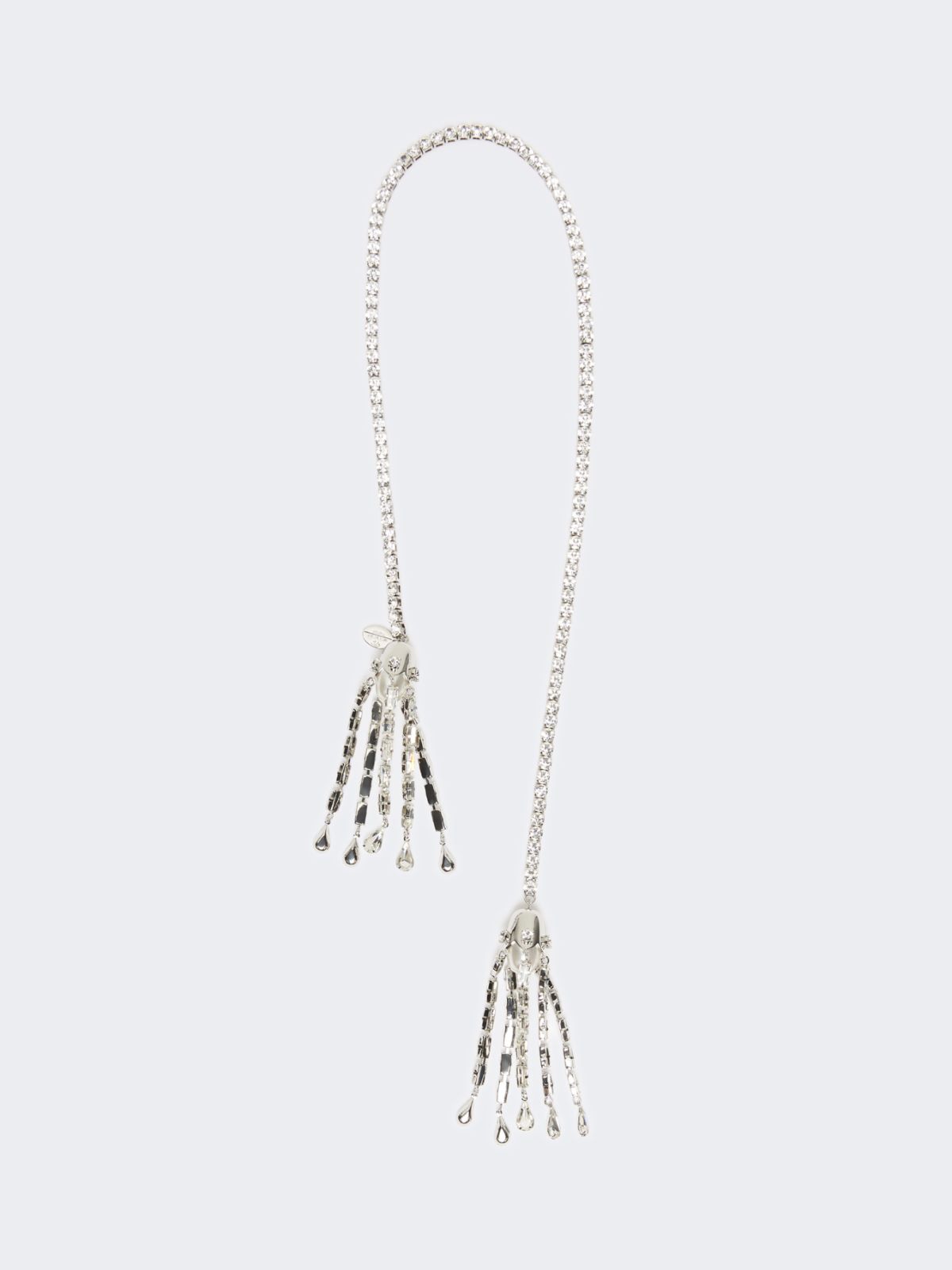 Tassel and rhinestone necklace - SILVER - Weekend