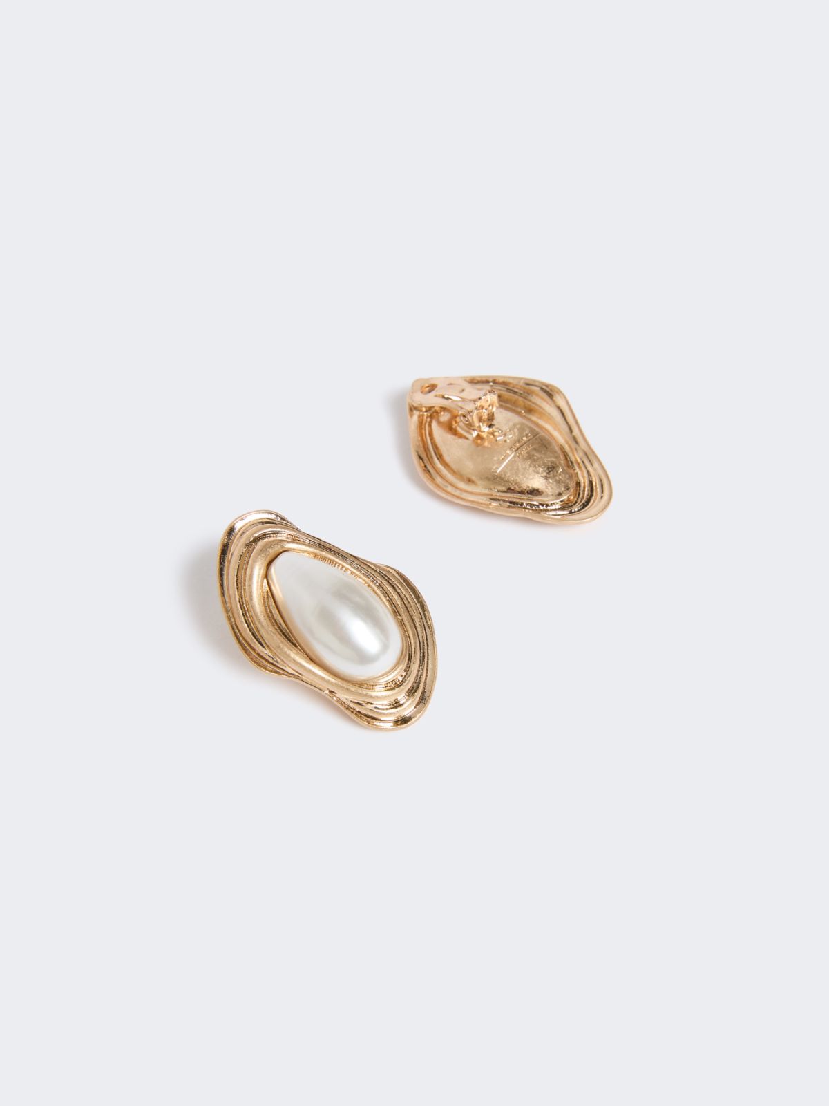 Pearl and rhinestone earrings - GOLD - Weekend - 2