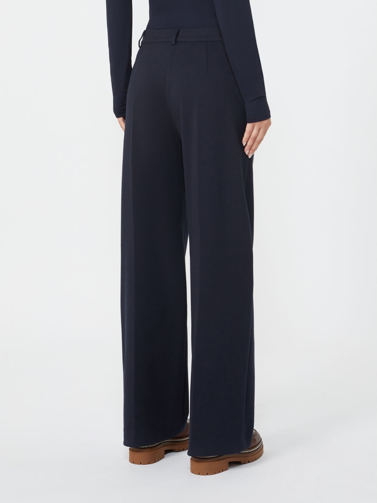 Flannel jersey trousers - NAVY - Weekend - 3