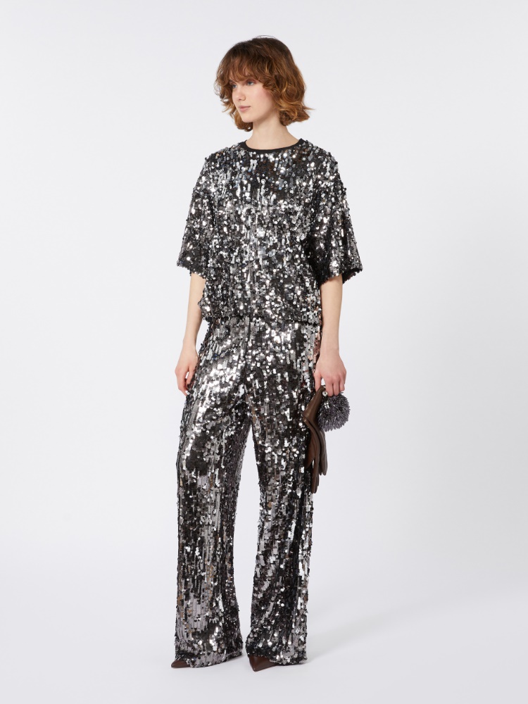 Tulle and sequin trousers - BLACK - Weekend
