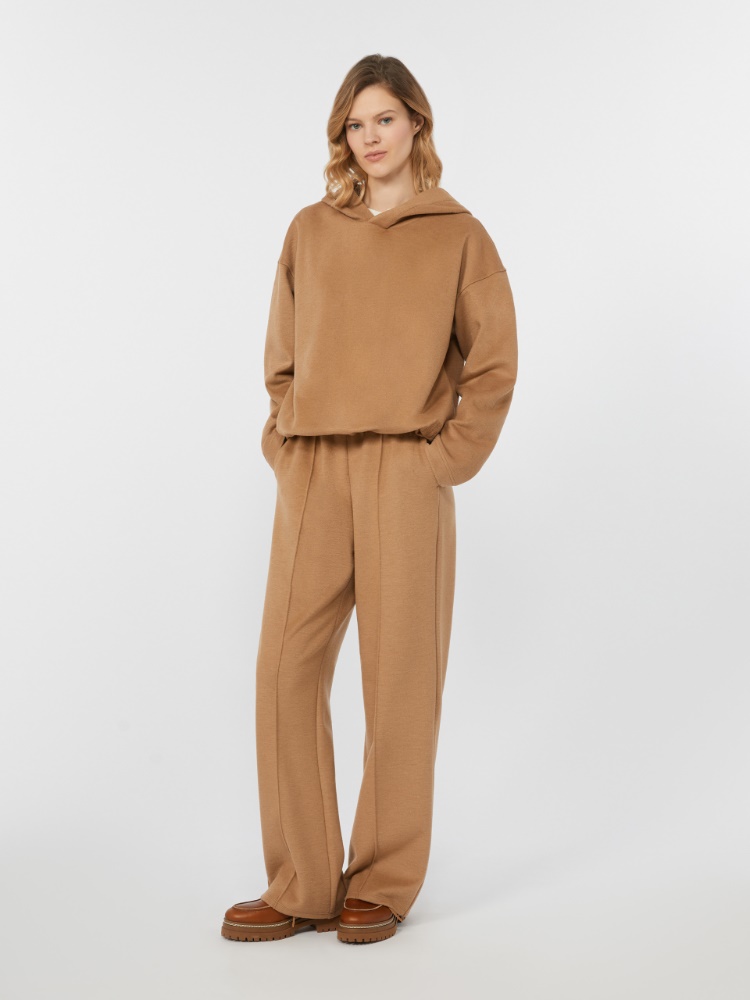 Drap-effect jersey trousers - CAMEL - Weekend