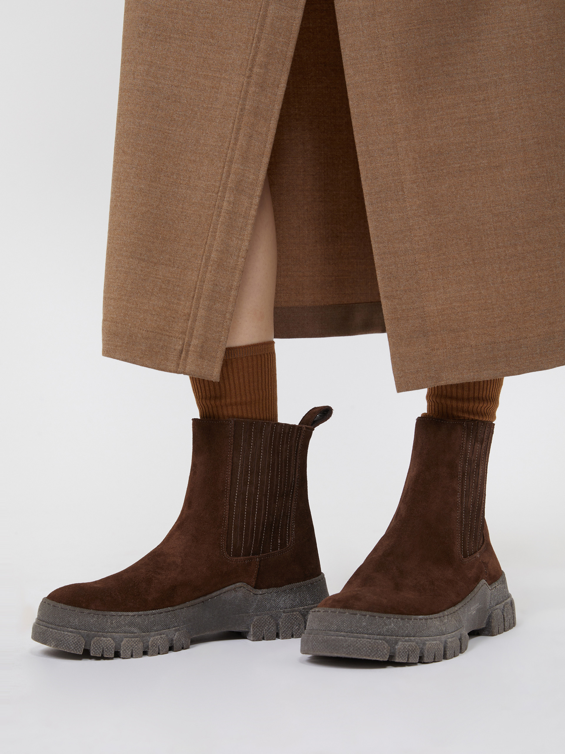 Suede Chelsea boots - BROWN - Weekend Max Mara - 6