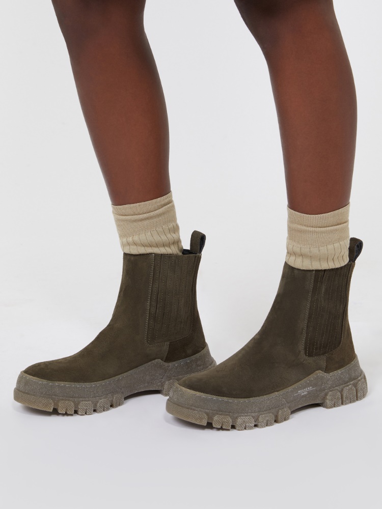 Suede Chelsea boots - KAKI - Weekend Max Mara - 2