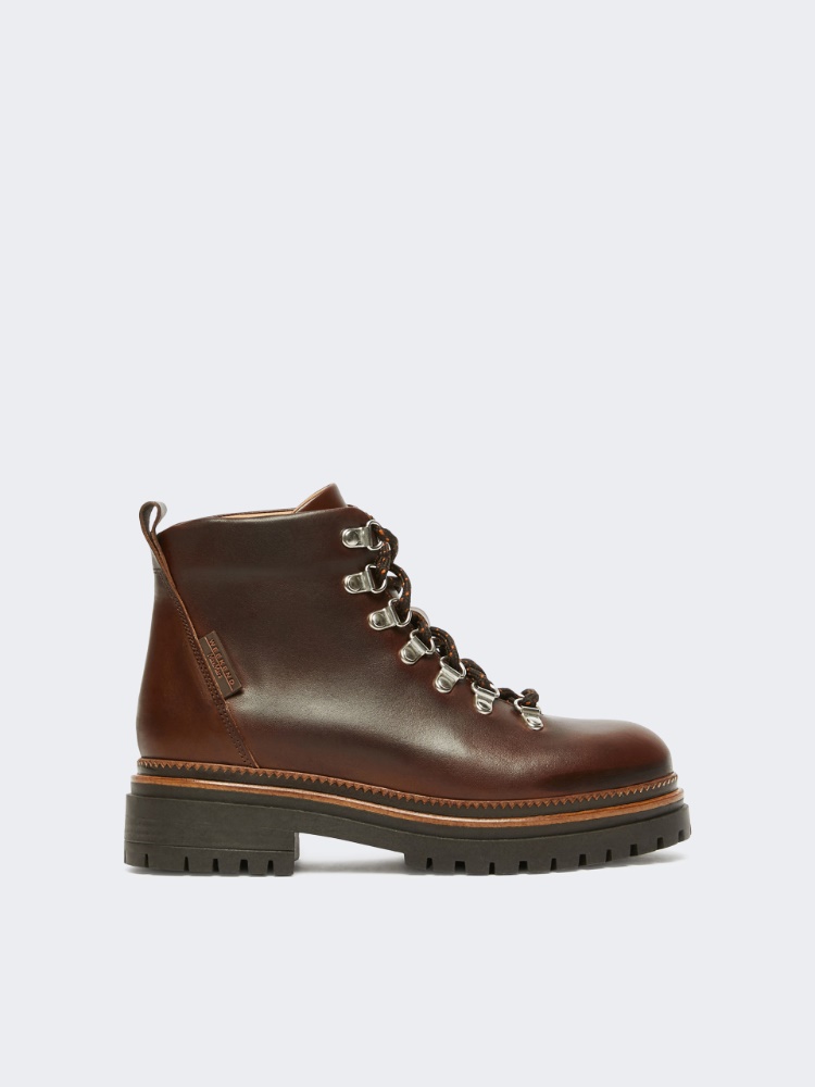 Leather hiking boots - TOBACCO - Weekend Max Mara