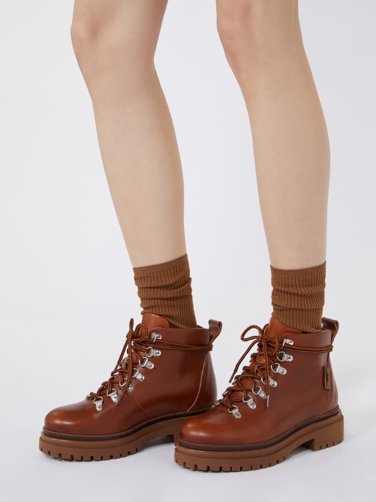 Leather hiking boots - HONEY - Weekend Max Mara - 2