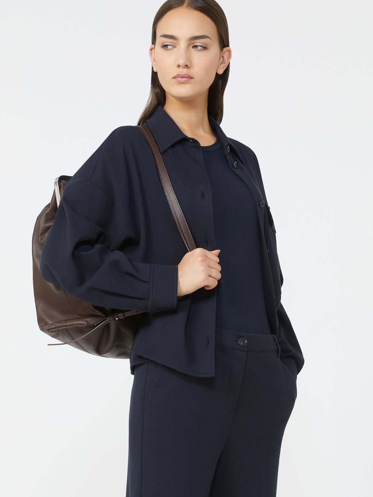 Flannel jersey jacket - NAVY - Weekend - 4