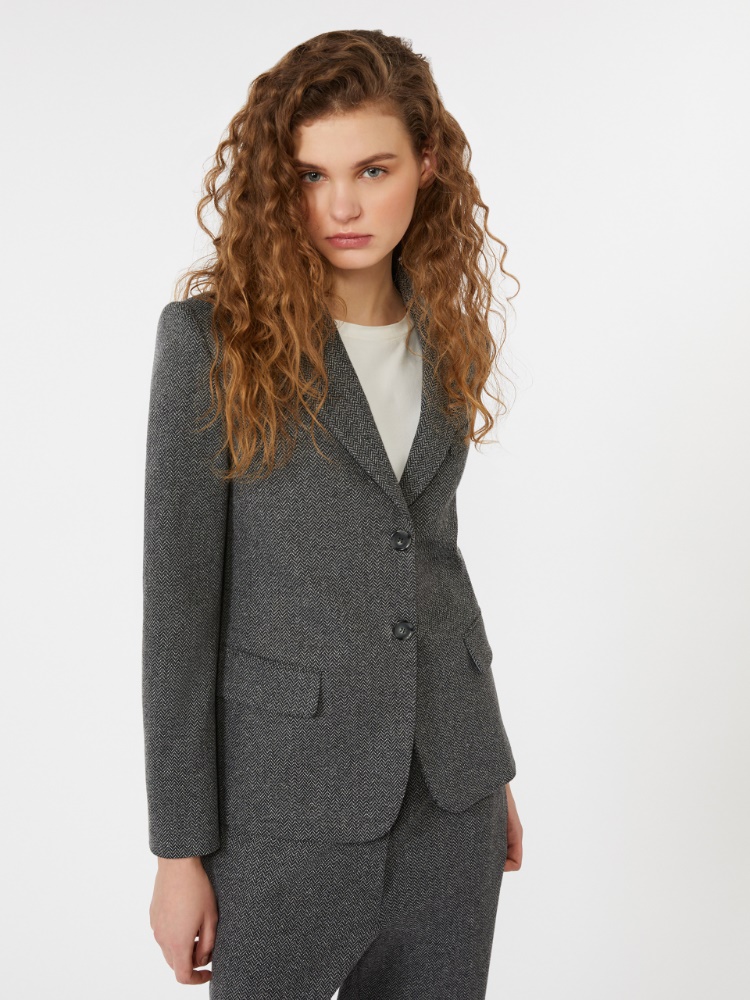 Yarn-dyed jersey blazer - MEDIUM GREY - Weekend