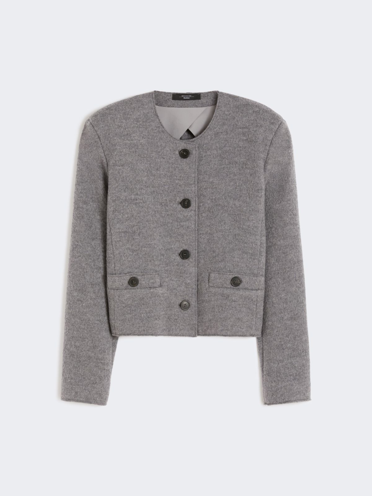 Boiled wool jersey jacket - MEDIUM GREY - Weekend - 5