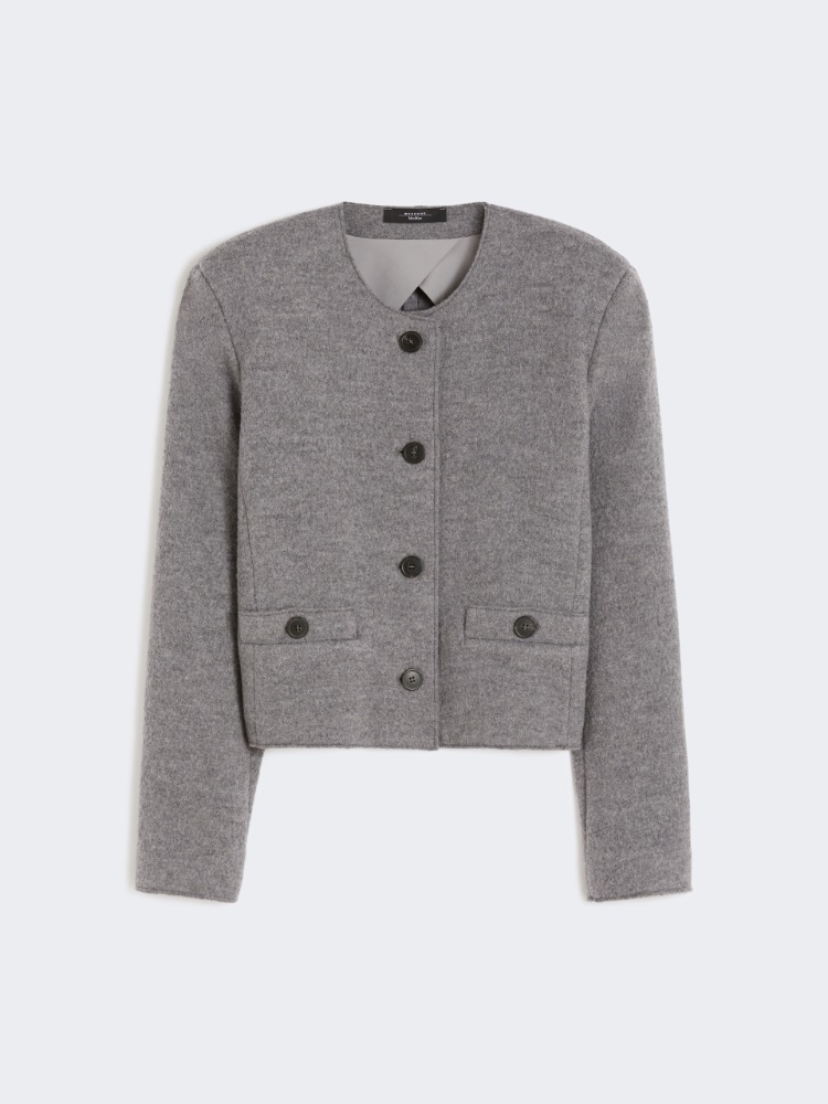 Boiled wool jersey jacket - MEDIUM GREY - Weekend - 6