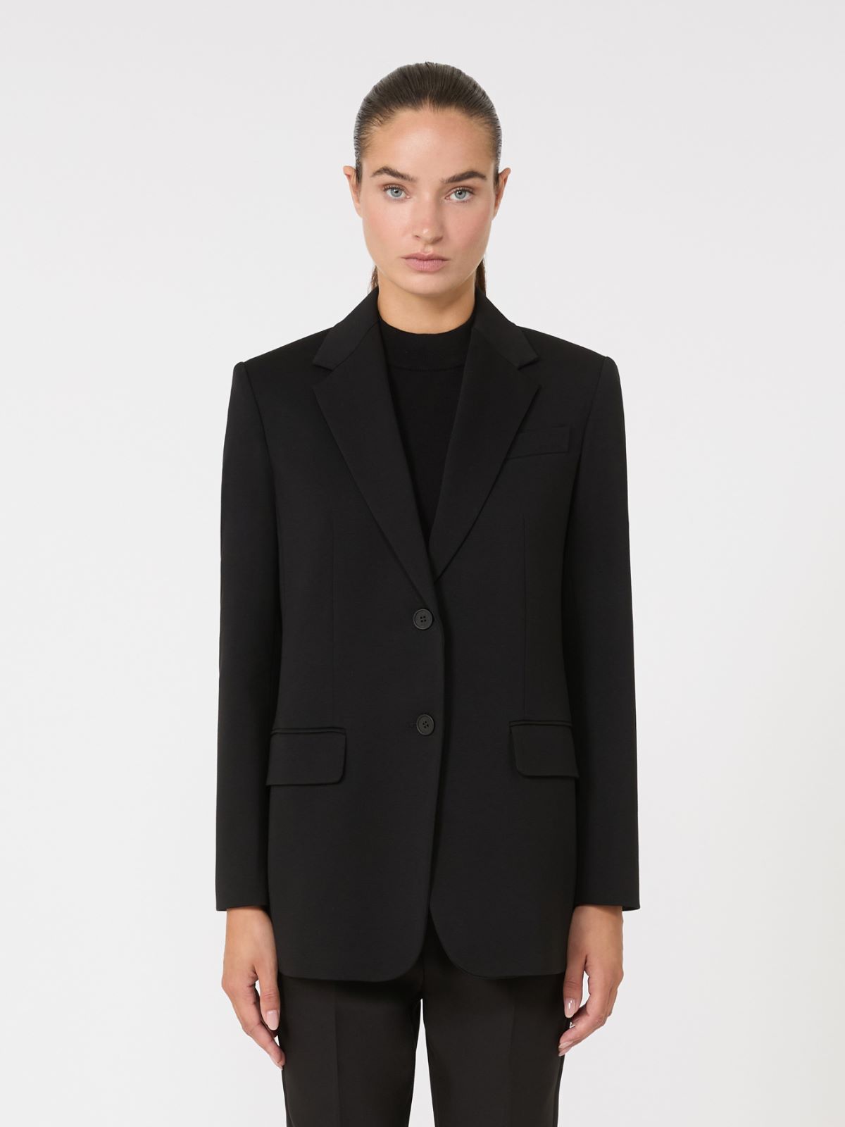 Milano-knit jersey blazer - BLACK - Weekend - 2