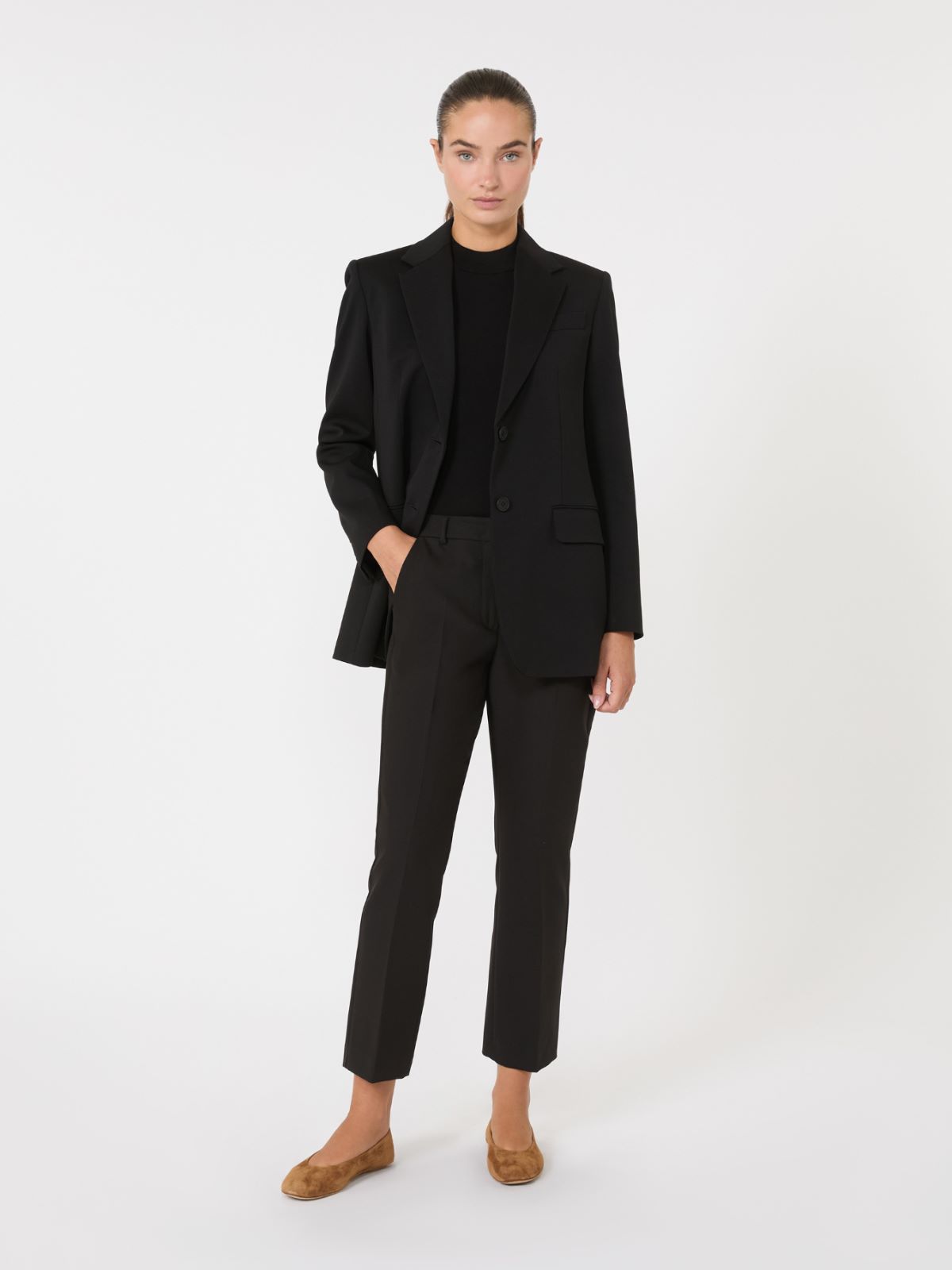 Milano-knit jersey blazer - BLACK - Weekend