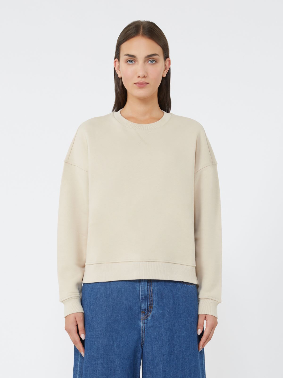 Cotton boxy sweatshirt - BEIGE - Weekend - 2