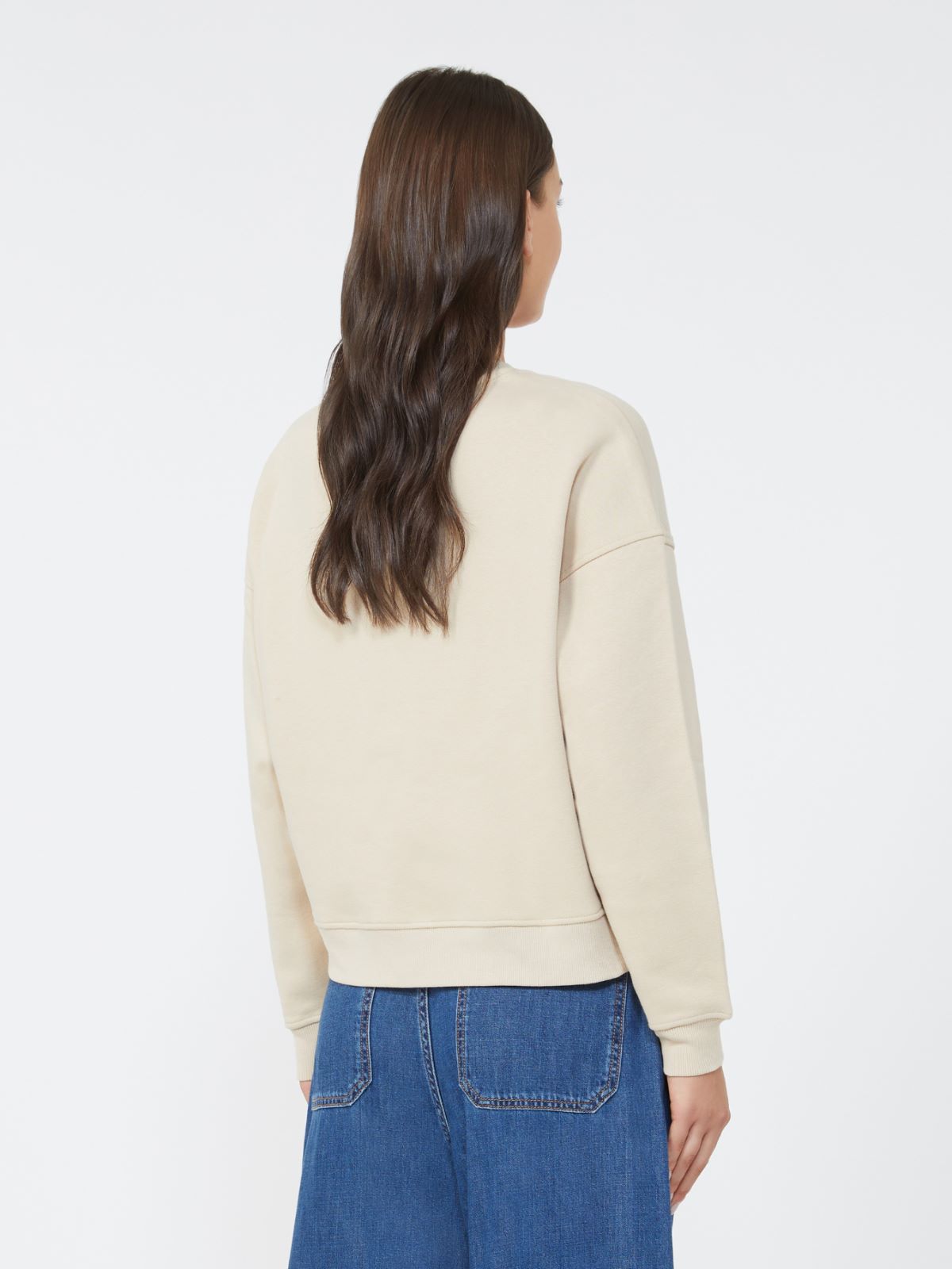 Cotton boxy sweatshirt - BEIGE - Weekend - 3