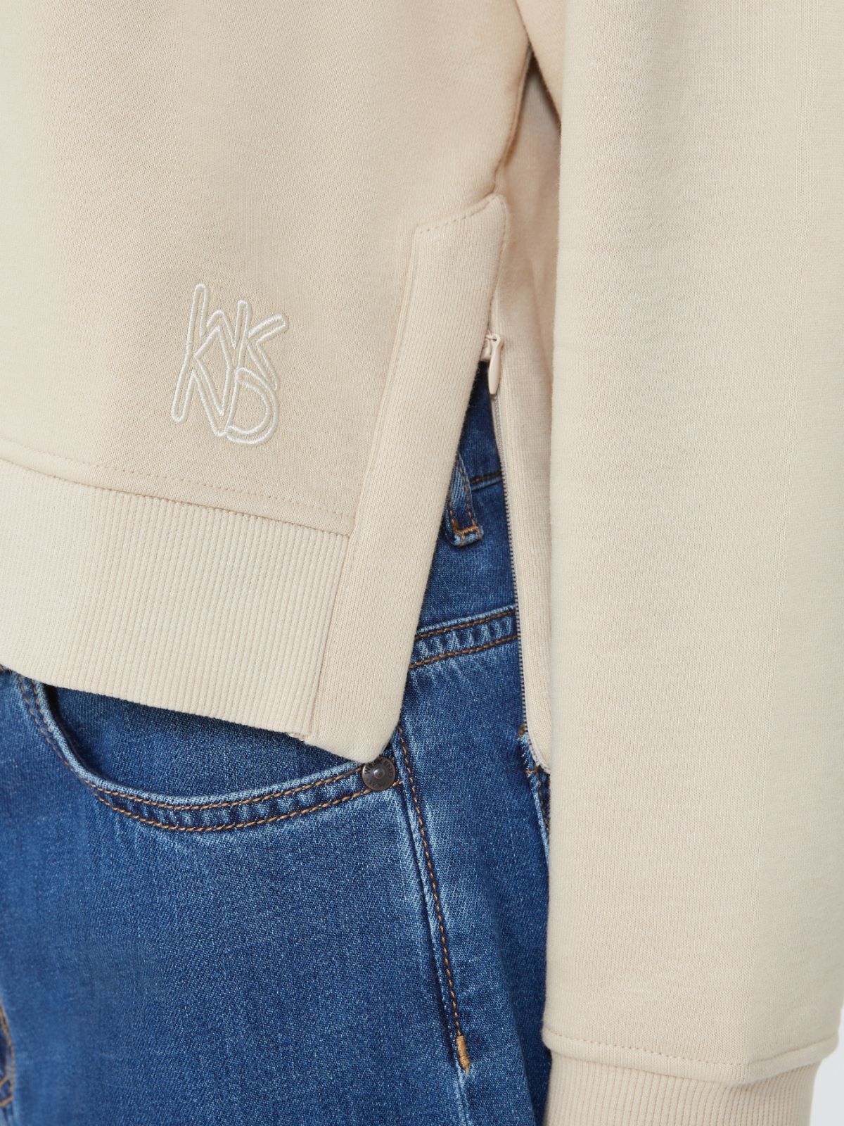 Cotton boxy sweatshirt - BEIGE - Weekend - 5