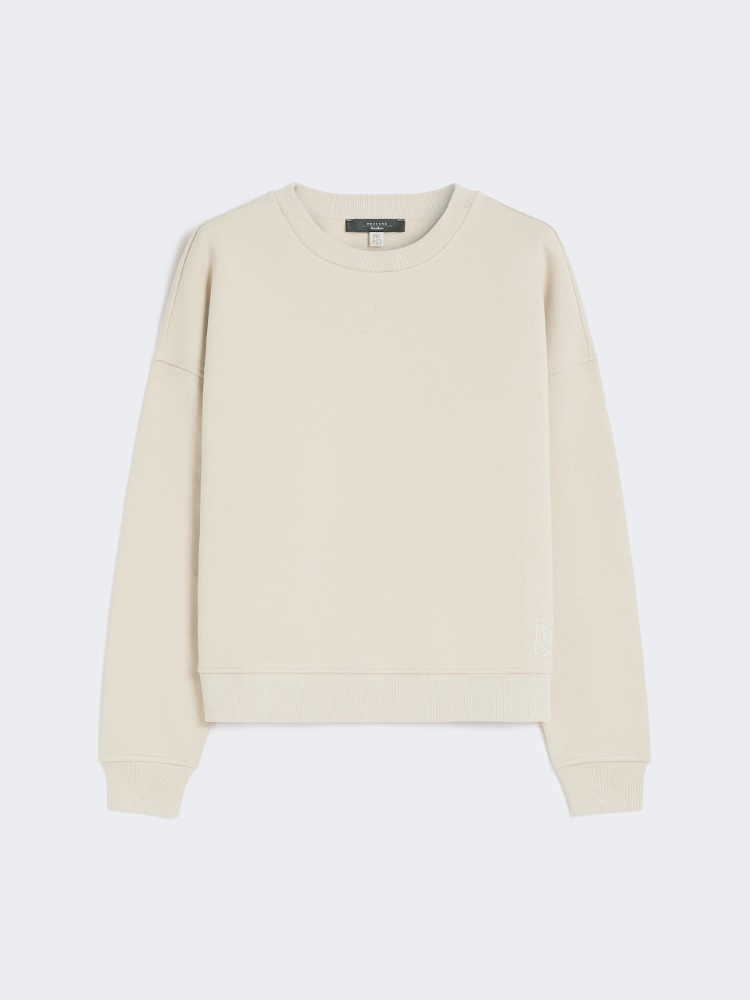 Cotton boxy sweatshirt - BEIGE - Weekend - 8