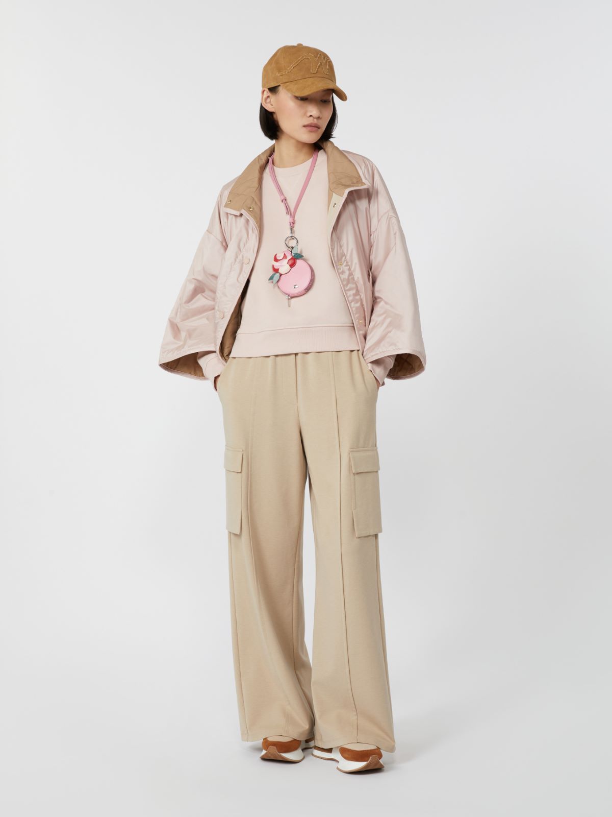 Cotton boxy sweatshirt - POWDER - Weekend