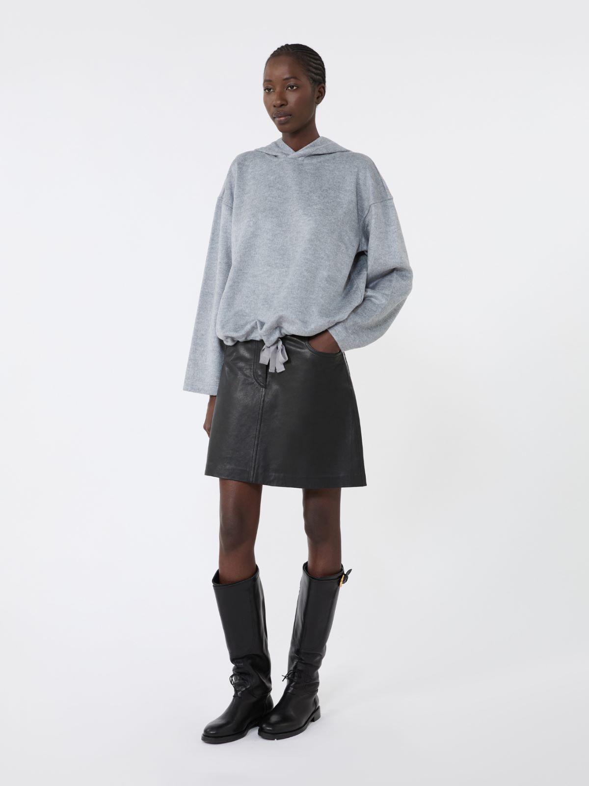 Jersey drap sweatshirt - LIGHT GREY - Weekend
