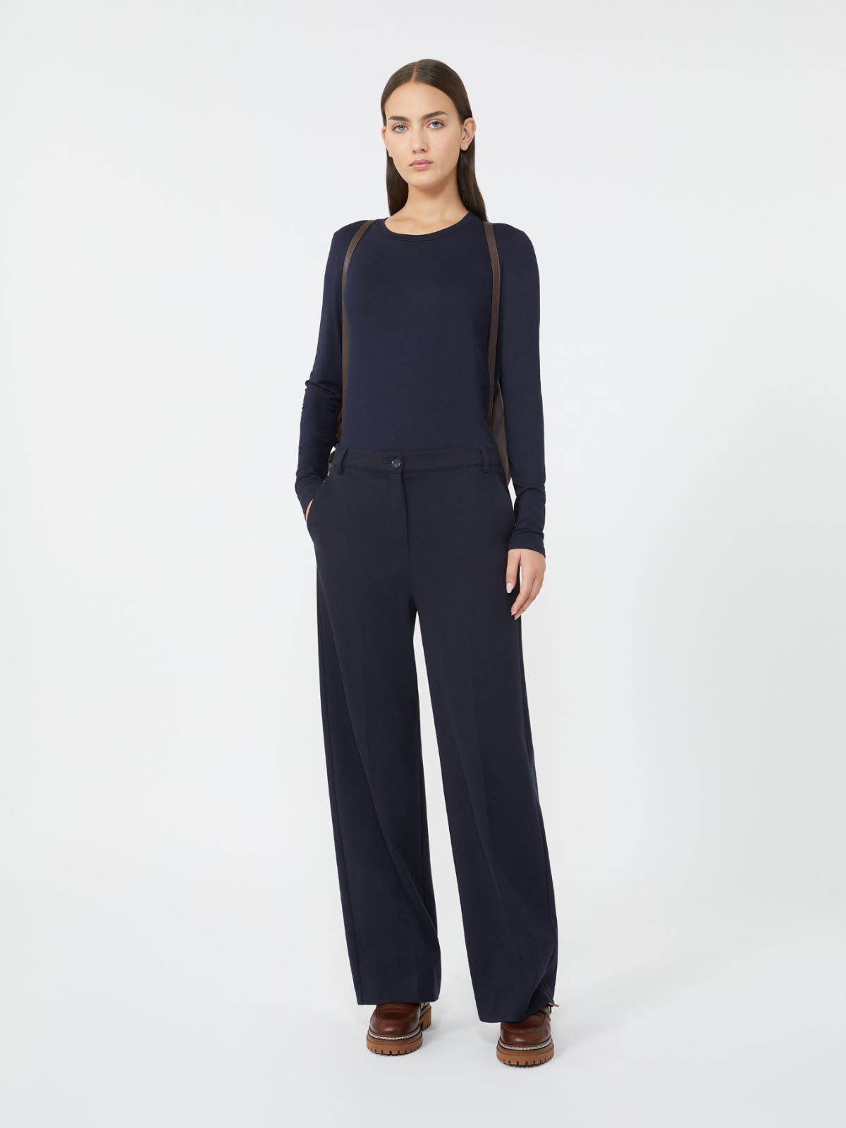 Stretch jersey basic T-shirt - NAVY - Weekend