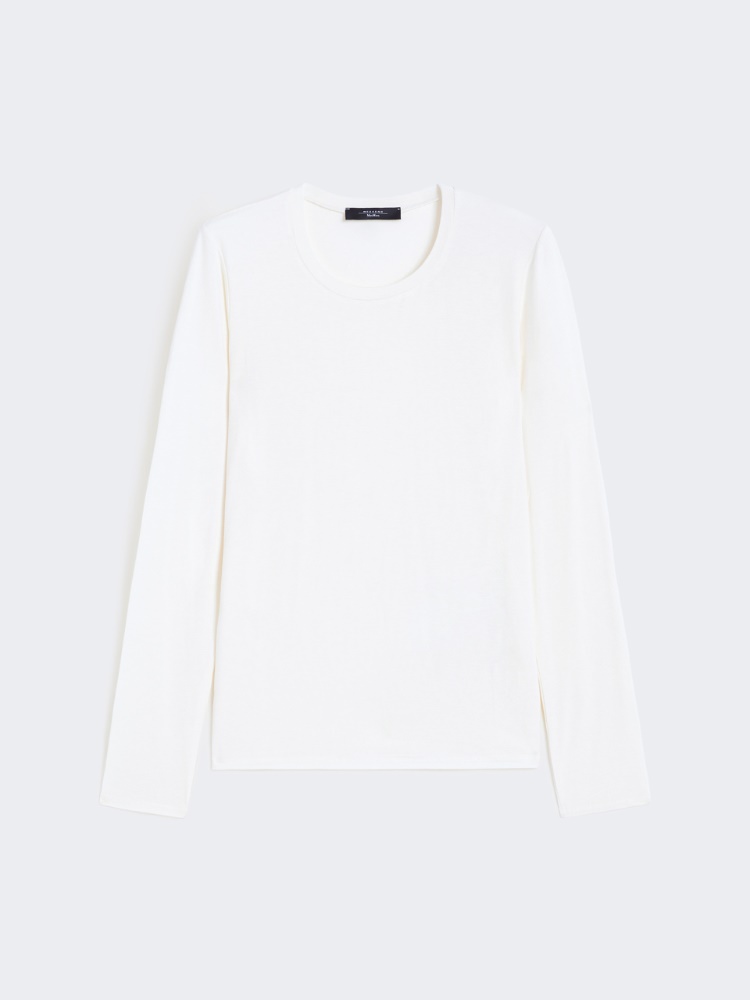 Stretch jersey basic T-shirt - ECRU - Weekend - 6