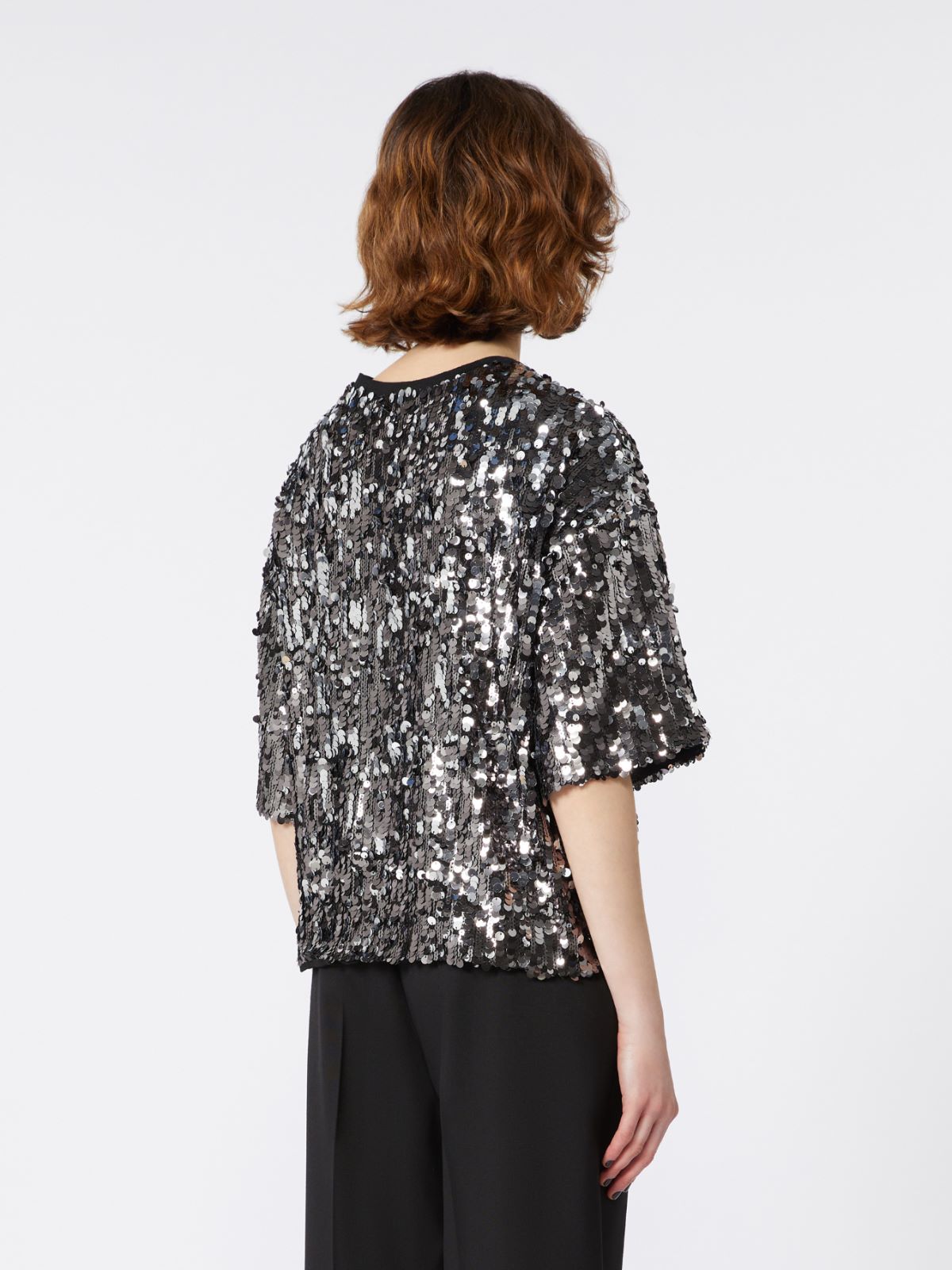 Tulle and sequin top - BLACK - Weekend - 3