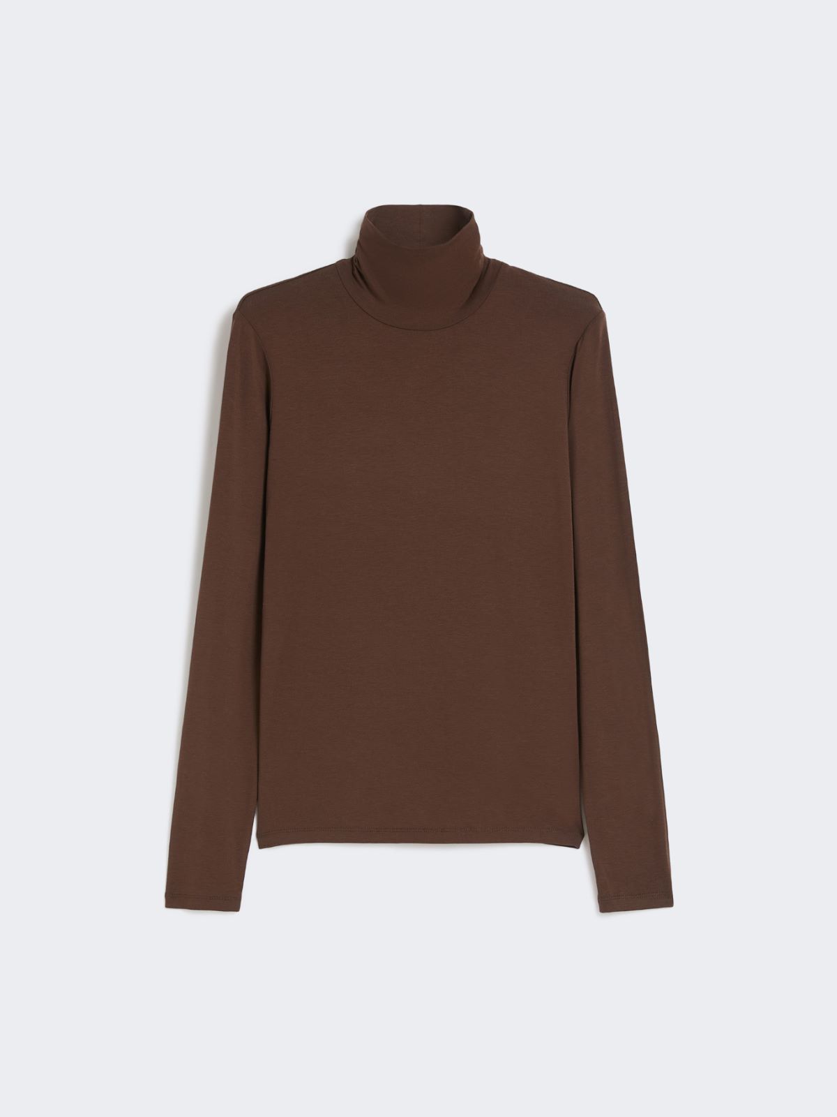 Stretch viscose turtleneck - CHOCOLATE - Weekend - 5